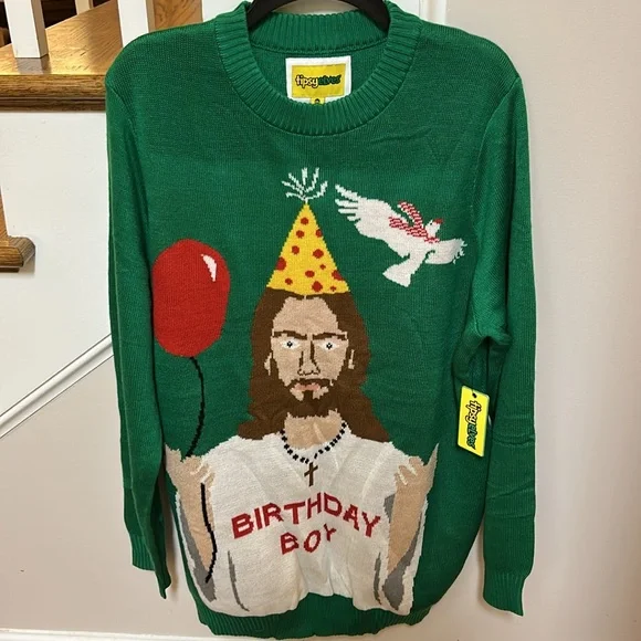 Tipsy Elves Happy Birthday Jesus ugly Christmas sweater - Picture 4 of 16